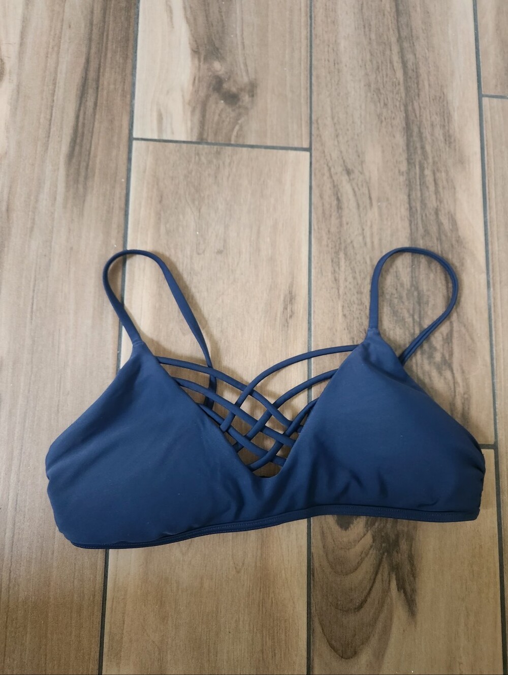 Hollister Strappy Navy Blue Bikini Top